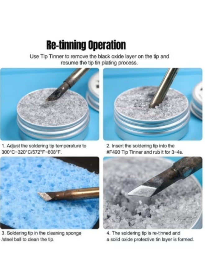 MECHANIC 20 pieces Oxidation Repair Paste For Soldering Iron Head Soldering Tip Cleaning Soldering Tip Cleaner Mechanical Soldering Tip Repairer Cleaning Solder Iron and Tips - Image 3